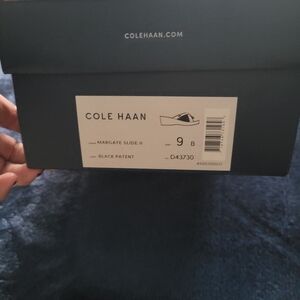 Cole Haan Black Patent Margate Slide II Footwear